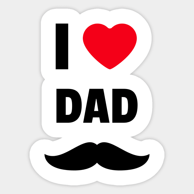I Heart Dad Sticker by rjstyle7